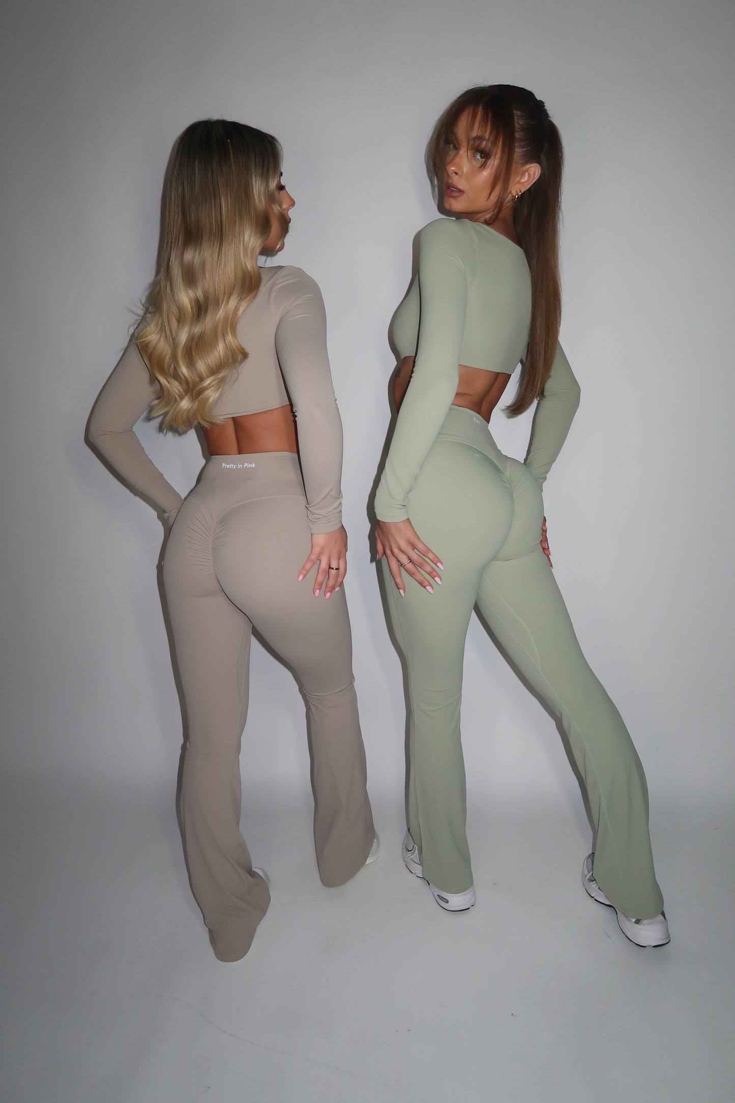 GYM GIRL ERA EXCLUSIVE Olive Sculpt flared trousers