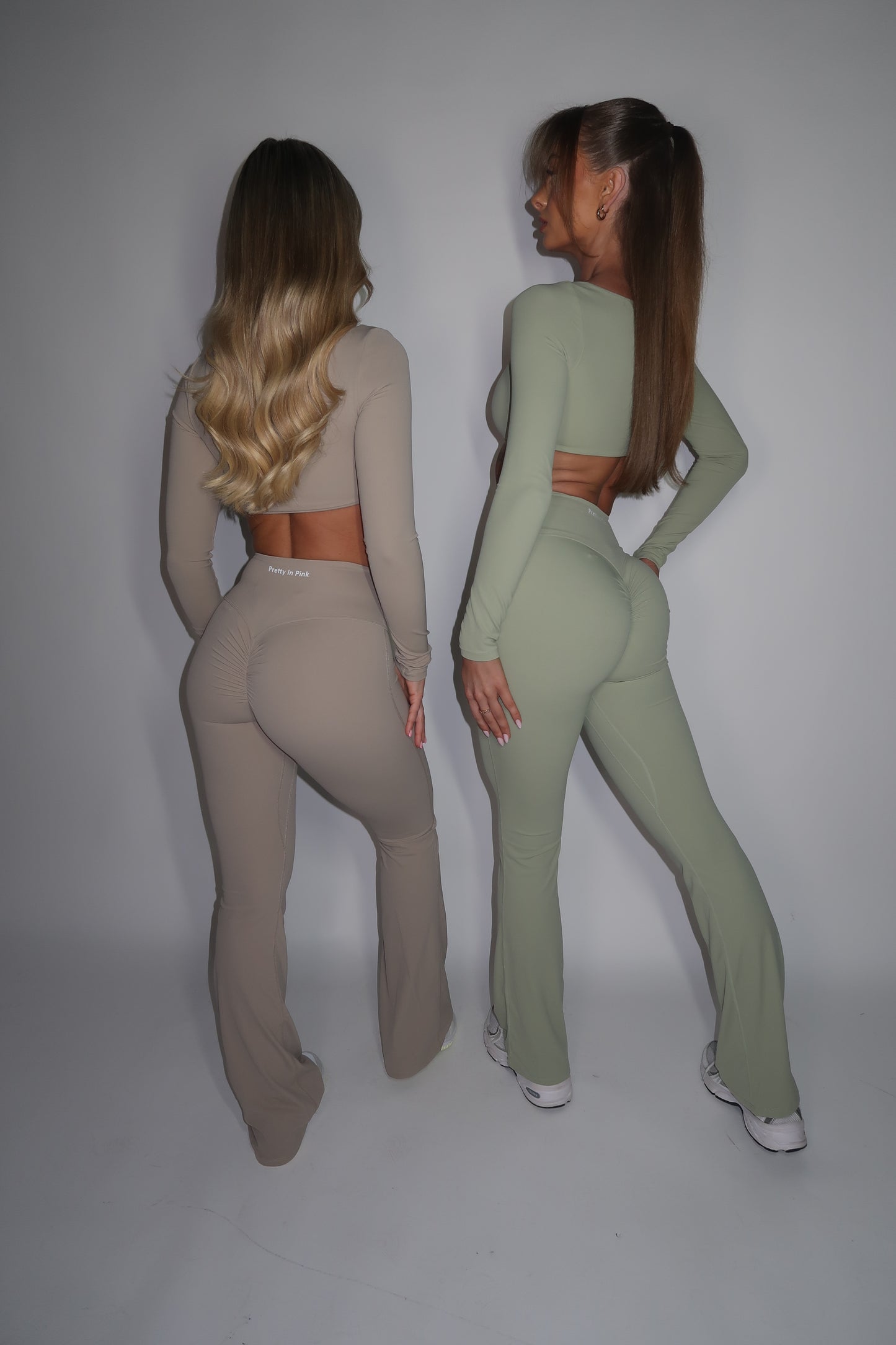 GYM GIRL ERA EXCLUSIVE Olive Sculpt flared trousers