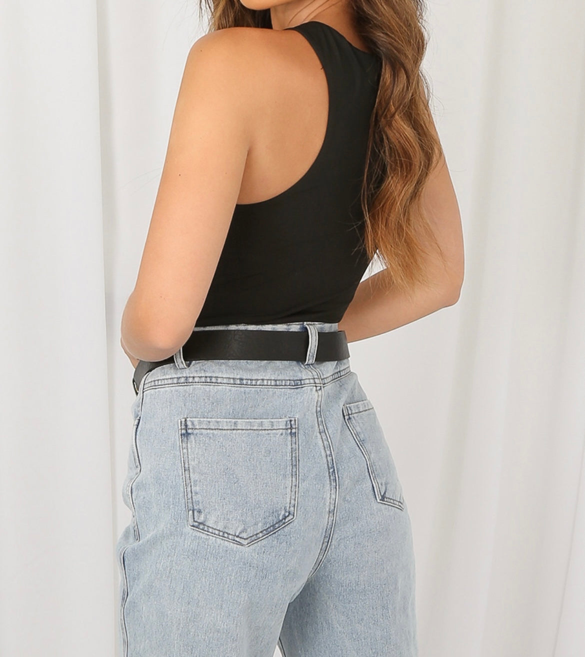 Black slinky bodysuit
