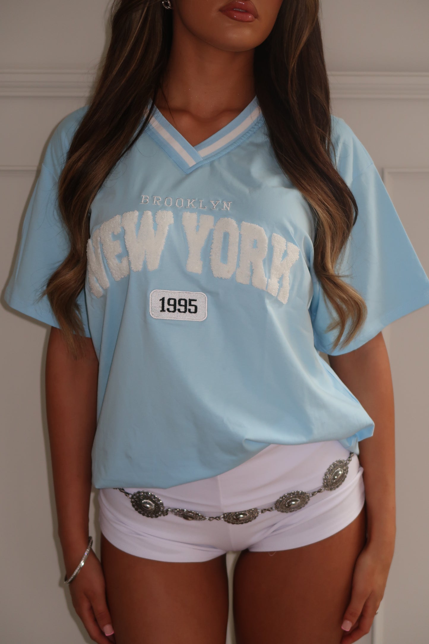 Blue Embossed Basketball T'Shirt