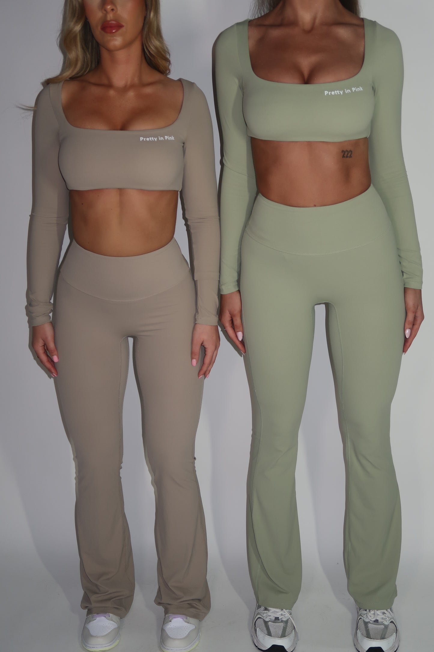 GYM GIRL ERA EXCLUSIVE Olive Sculpt flared trousers