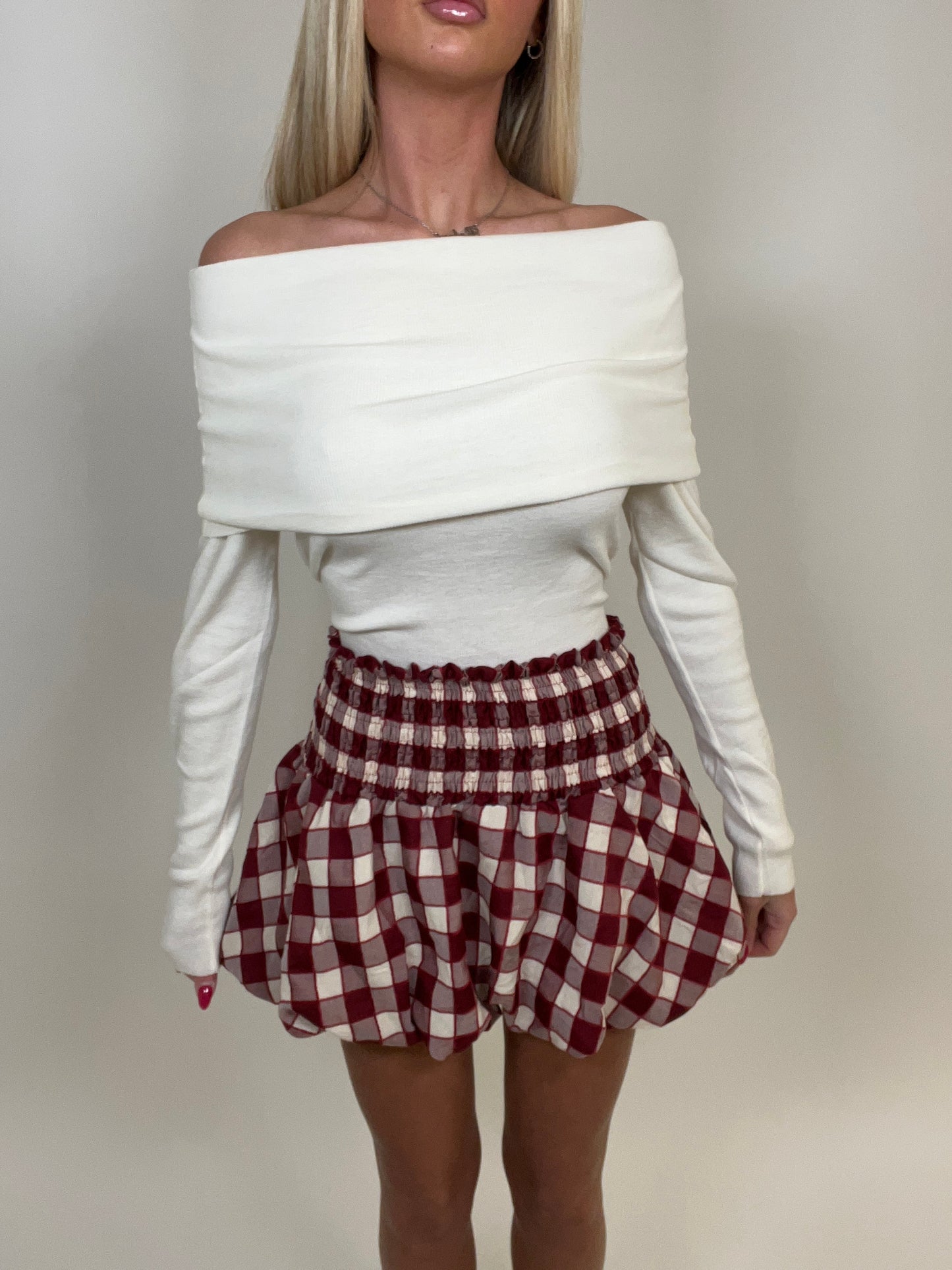 Soft knit Bardot jumper