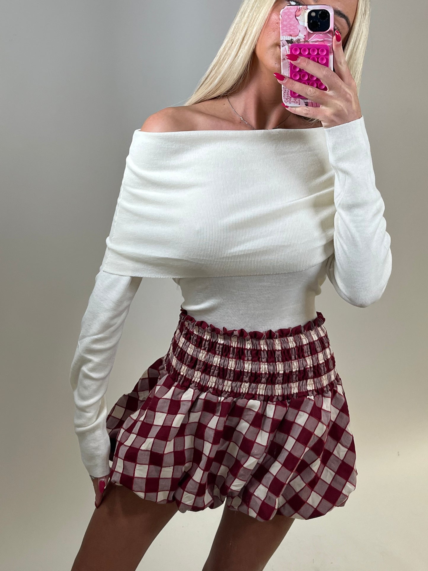 Soft knit Bardot jumper