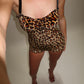 LIMITED EDITION HAND MADE AND DESIGNED IN HOUSE: Leopard print velour playsuit