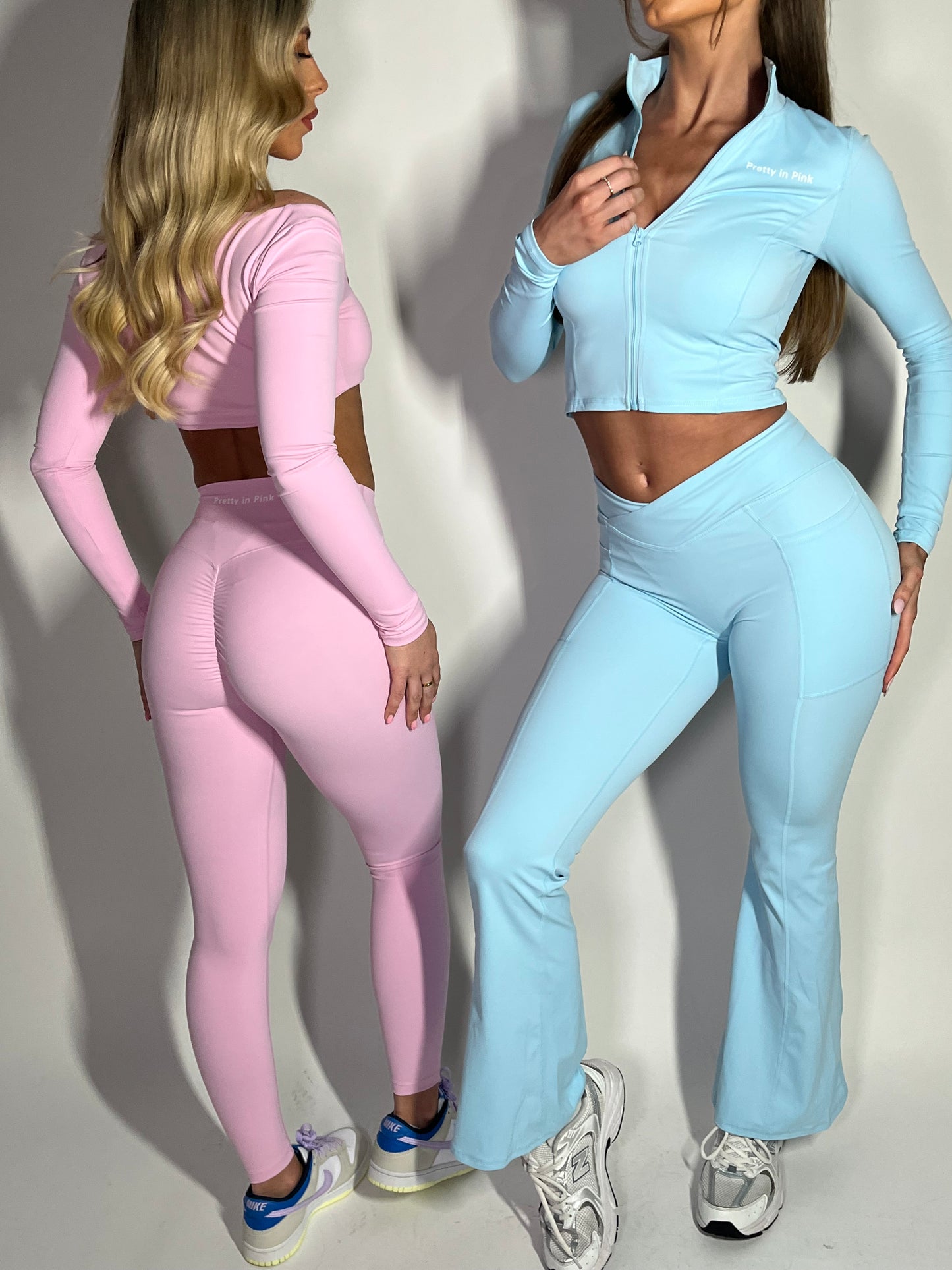 PRE-ORDER GYM GIRL ERA EXCLUSIVE Blue Sculpt V Waist flared bottoms