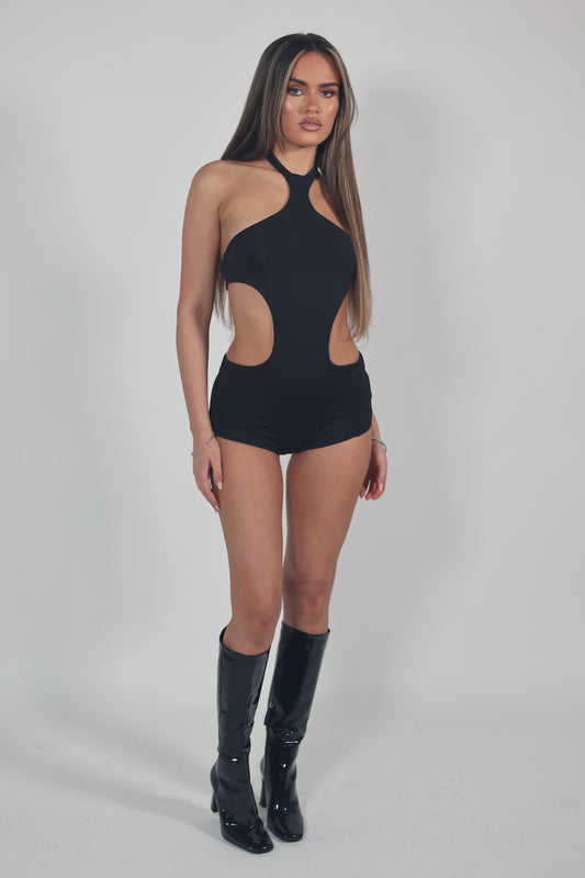 Elle black playsuit