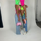 Green Balaclava and pink top