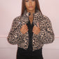 Leopard print shimmer jacket