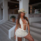 LIMITED EDITION HAND MADE AND DESIGNED IN HOUSE: Ivory lace lily dress