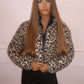 Leopard print shimmer jacket