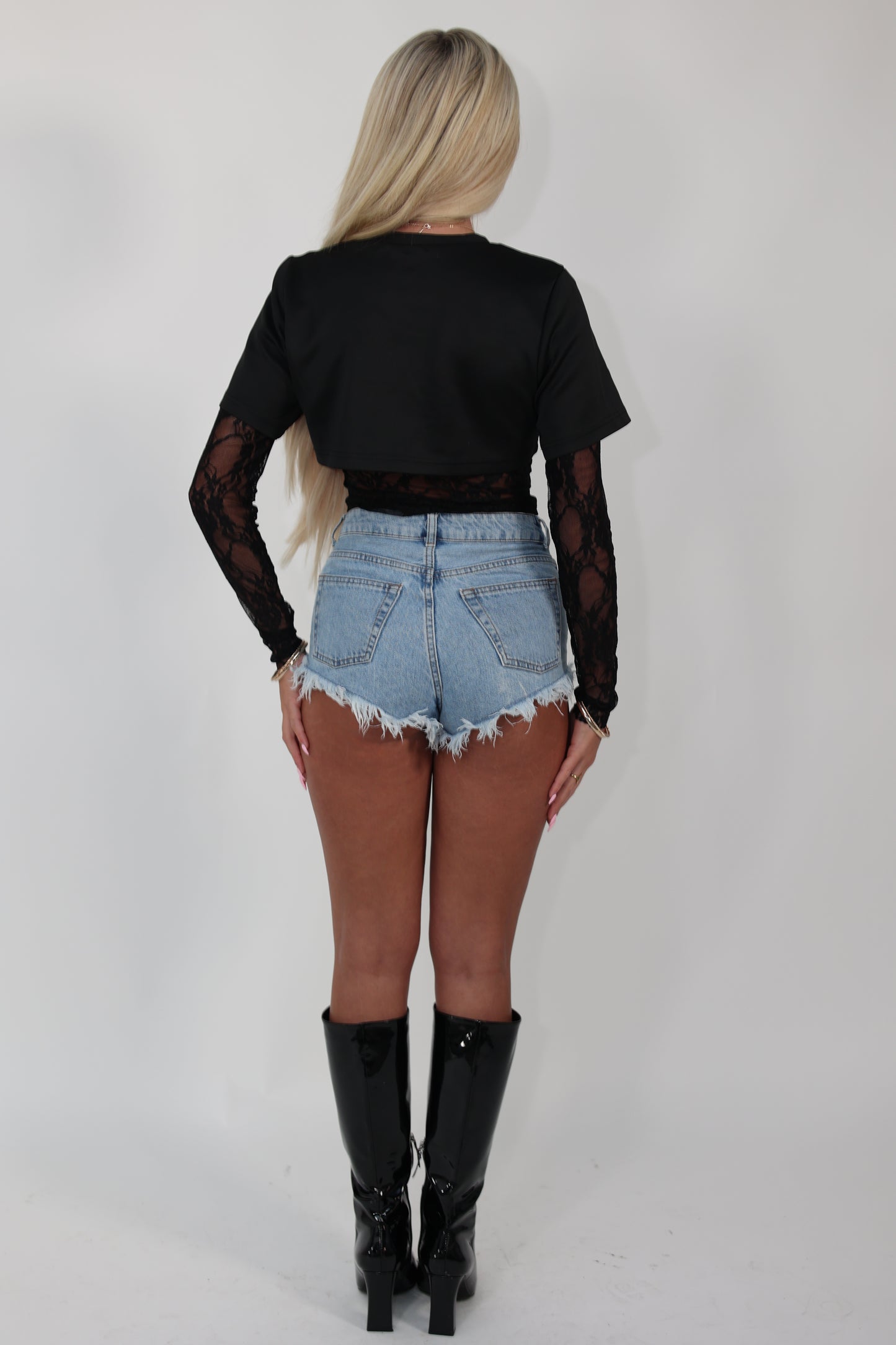 Sadie black lace top