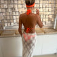 LIMITED EDITION HAND MADE AND DESIGNED IN HOUSE: Off white lace cover up maxi skirt