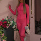 Pink Zip up jacket and leggings set