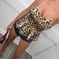 Leopard print peplum top