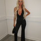 Black ruffle jumpsuit