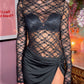 Cleo black wrap front co-ord