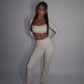 GYM GIRL ERA EXCLUSIVE Sculpt Cream square neck top