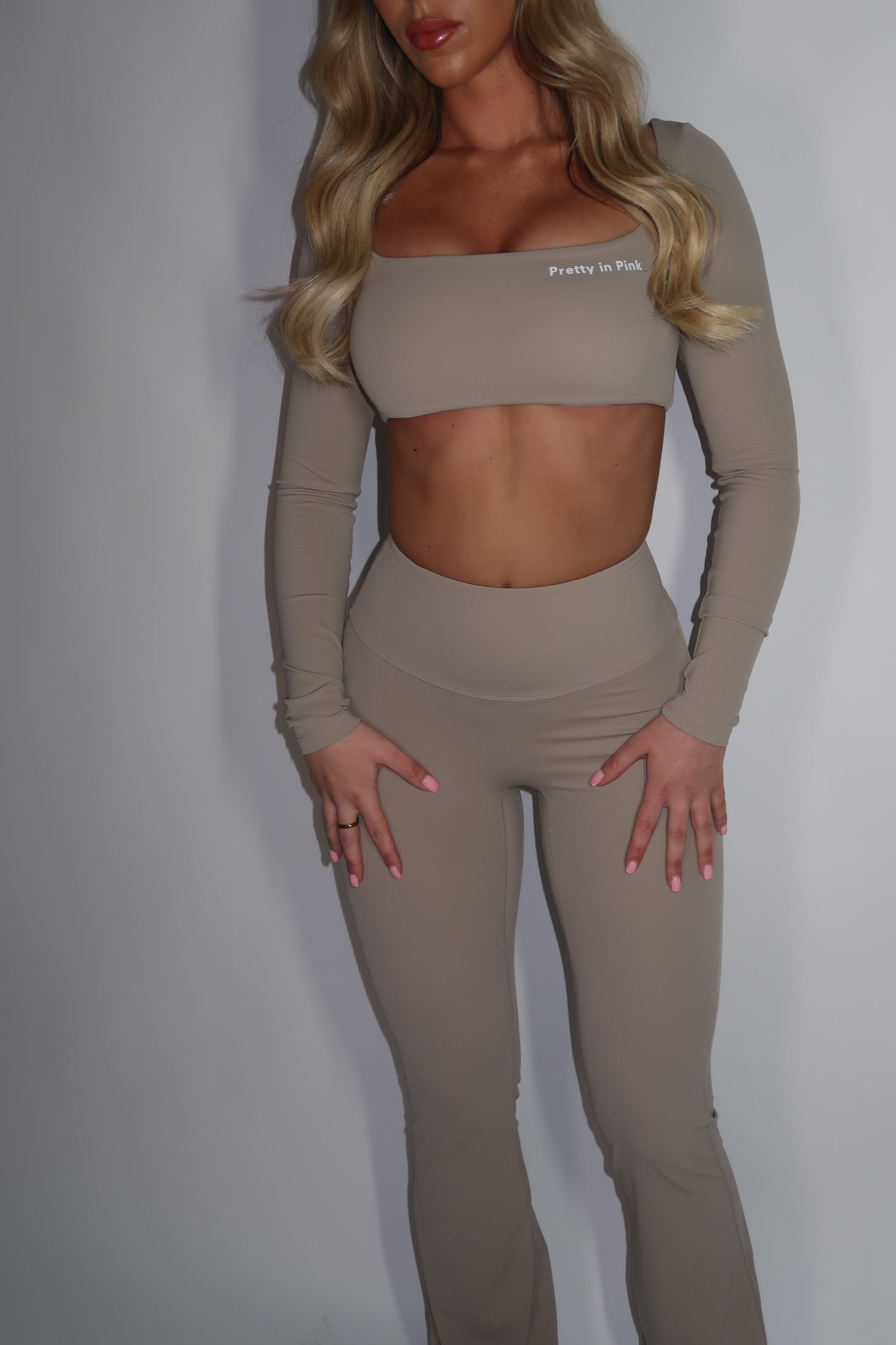 GYM GIRL ERA EXCLUSIVE Camel brown Sculpt square neck top