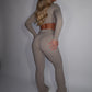 GYM GIRL ERA EXCLUSIVE Camel brown Sculpt square neck top