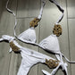 White golden goddess bikini bottoms