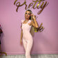 Luxury pink ruffle loungewear set