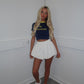 White puff skirt