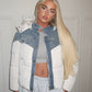 Denim white contrast jacket