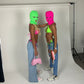 Green Balaclava and pink top
