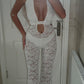 White lace cut out jumpsuit