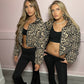Leopard print shimmer jacket