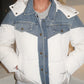 Denim white contrast jacket