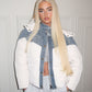 Denim white contrast jacket