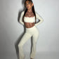 GYM GIRL ERA EXCLUSIVE Sculpt Cream square neck top