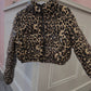 Leopard print shimmer jacket