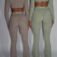 GYM GIRL ERA EXCLUSIVE Olive Sculpt flared trousers