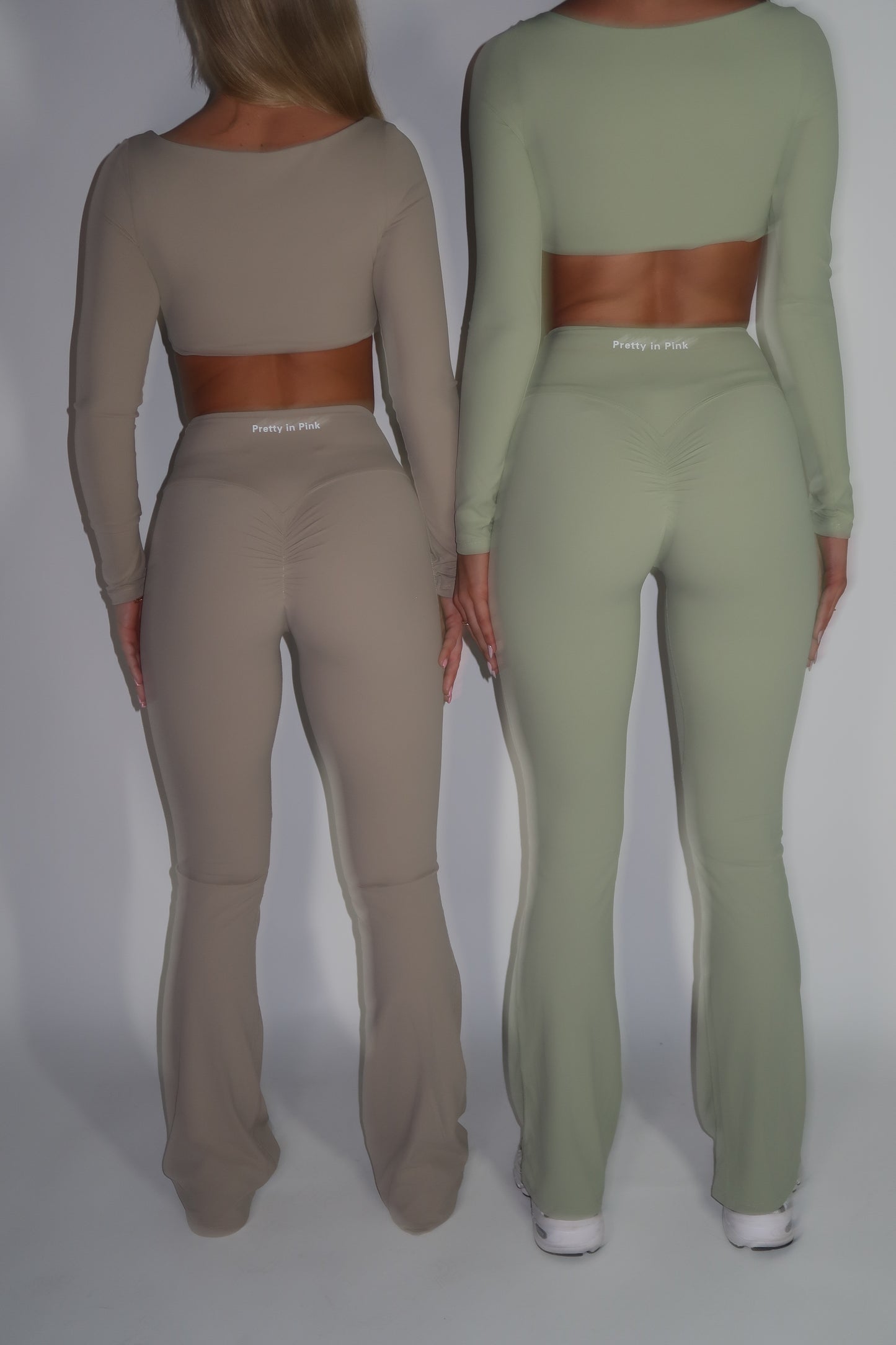 GYM GIRL ERA EXCLUSIVE Olive Sculpt flared trousers