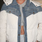 Denim white contrast jacket