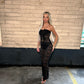 Black Lace tie front jumpsuit