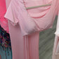 LIMITED EDITION HAND MADE AND DESIGNED IN HOUSE: ‘Charleen’ pink crop top and ruched flared bottoms