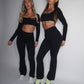 GYM GIRL ERA EXCLUSIVE Black Sculpt square neck top