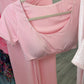 LIMITED EDITION HAND MADE AND DESIGNED IN HOUSE: ‘Charleen’ pink crop top and ruched flared bottoms