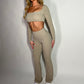 GYM GIRL ERA EXCLUSIVE Camel brown Sculpt square neck top