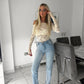Off white off the shoulder lace top