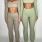 GYM GIRL ERA EXCLUSIVE Olive Sculpt flared trousers