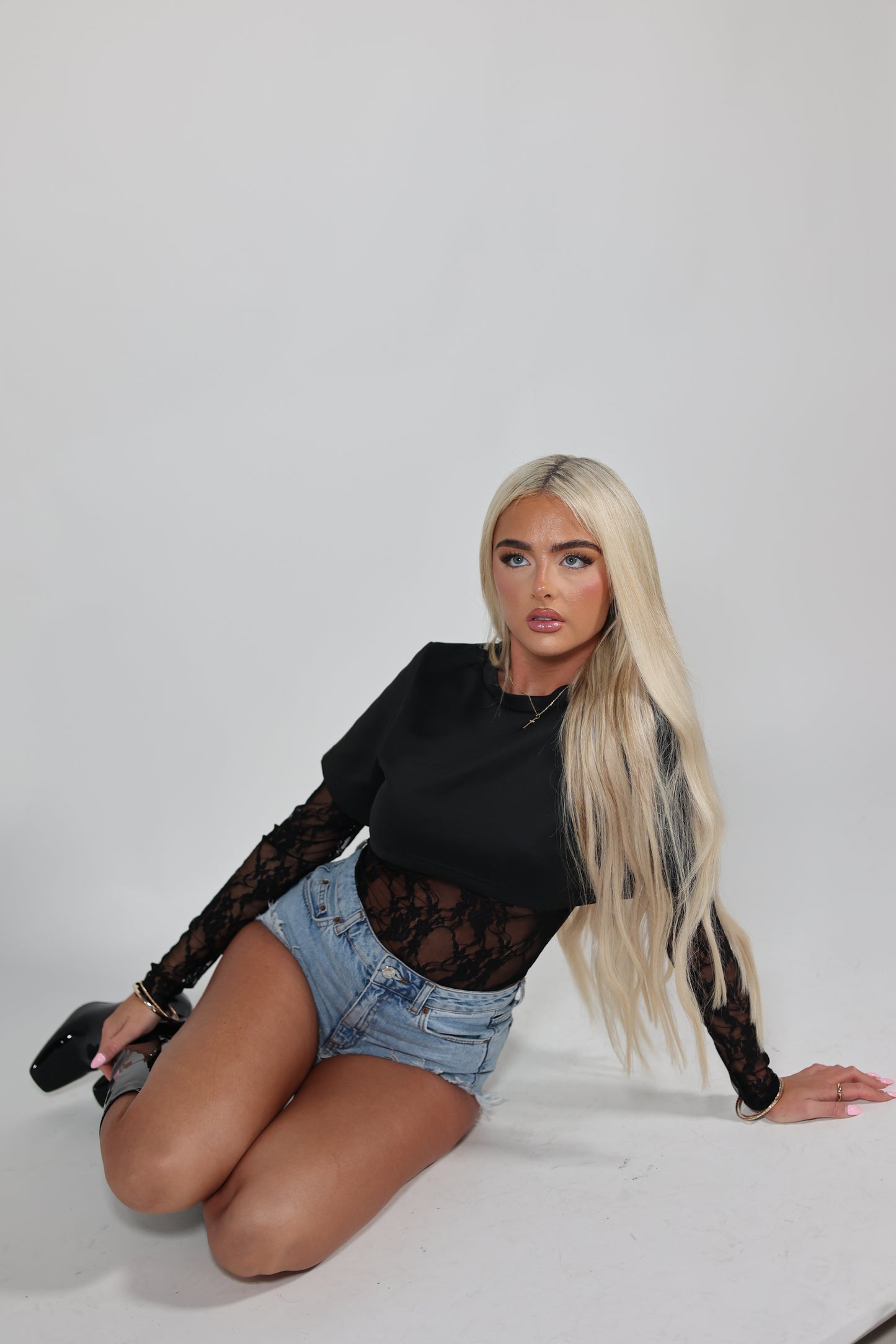 Sadie black lace top