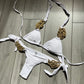 White golden goddess bikini bottoms