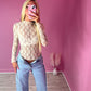 Off white lace long sleeve top