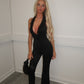 Black ruffle jumpsuit