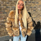 Raccoon Faux fur 3/4 sleeve coat