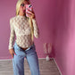 Off white lace long sleeve top